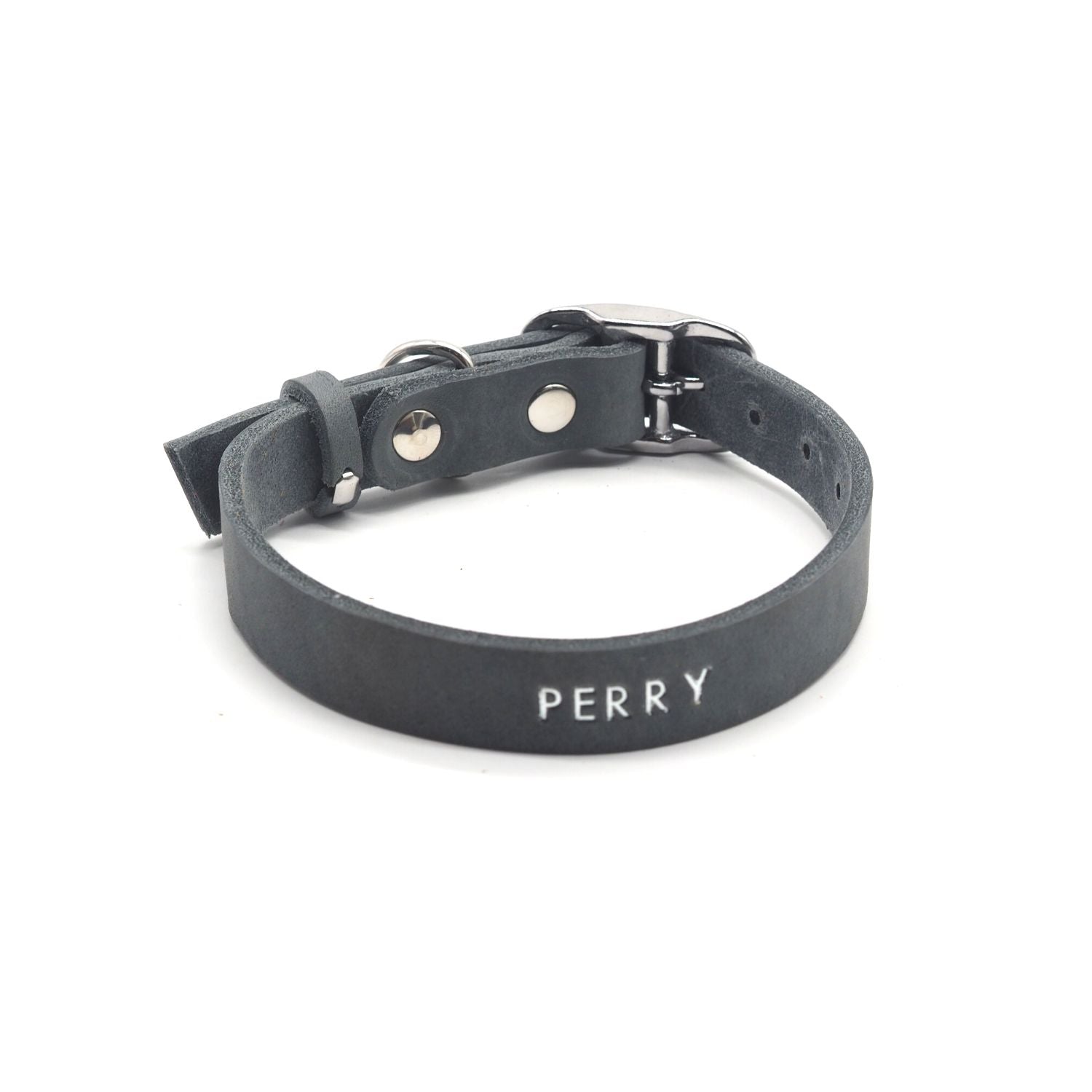 Personalisierbares Welpenhalsband aus Fettleder