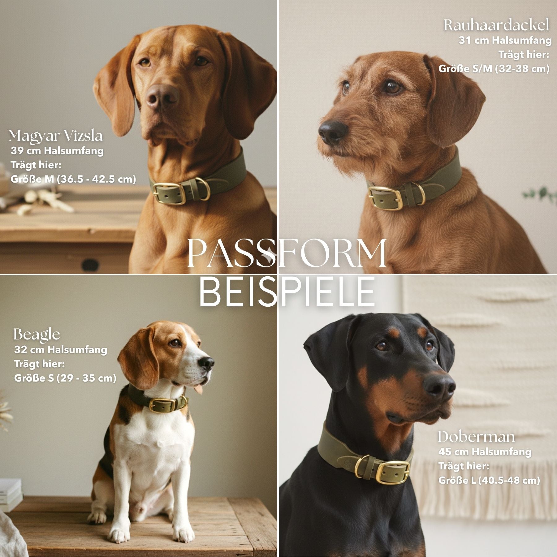 Personalisierbares Lederhalsband mit Name | Olive