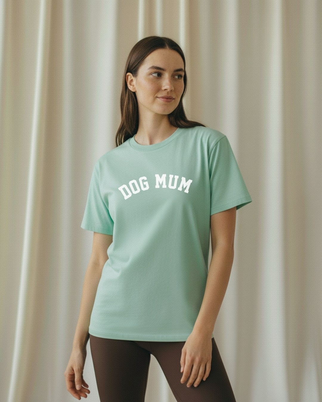 Organic Shirt 'DOG MUM' | Salbei