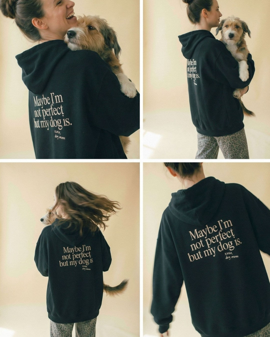 Limited | Organic Hoodie 'maybe I'm not perfect but my dog is' | black