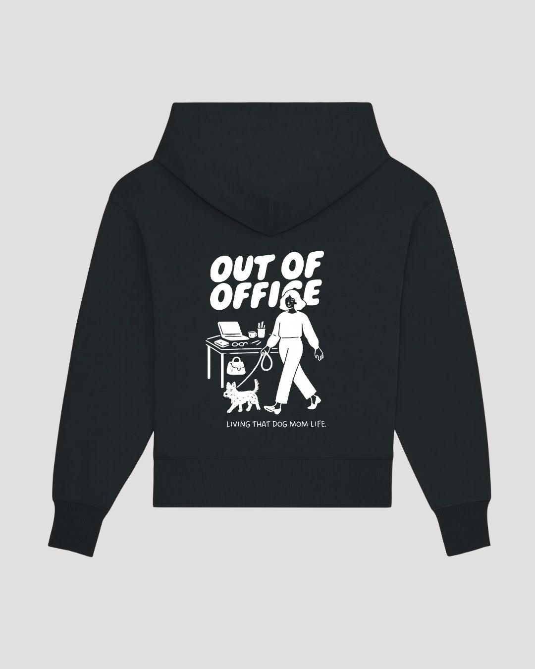 Limited | Organic Hoodie 'OUT OF OFFICE' | black