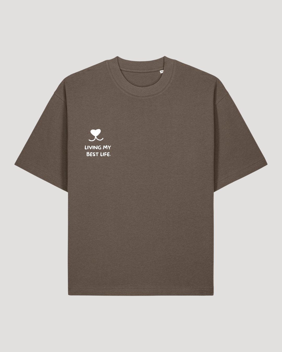 Limited | Organic Shirt 'coffee, brunch & dogs' | Mocha