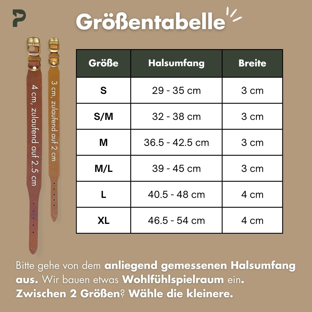 Personalisierbares Lederhalsband mit Name | Steingrau