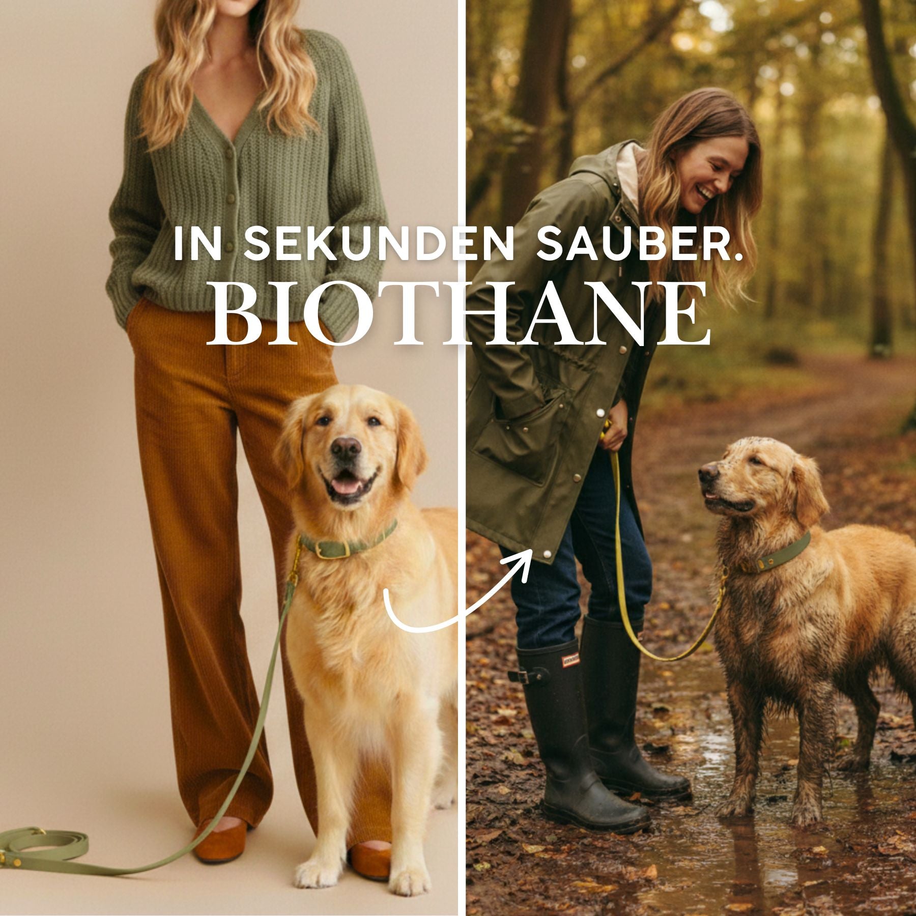 Hundeleine aus Biothane® 'Khaki'
