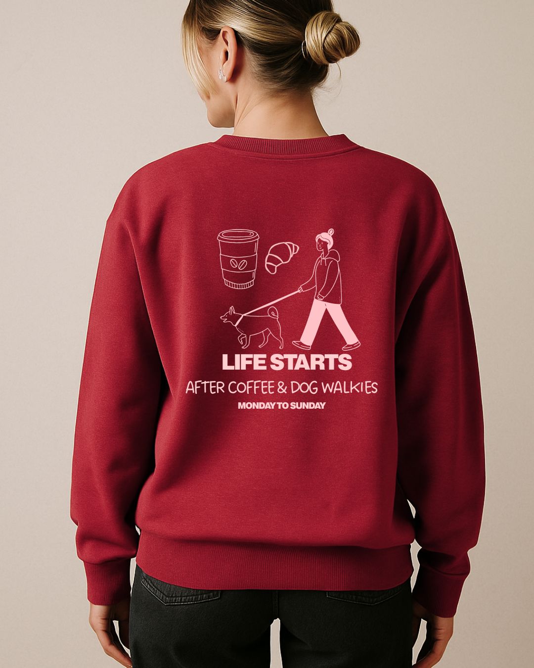 Limited | Organic Sweatshirt 'after coffee & dog walkies'