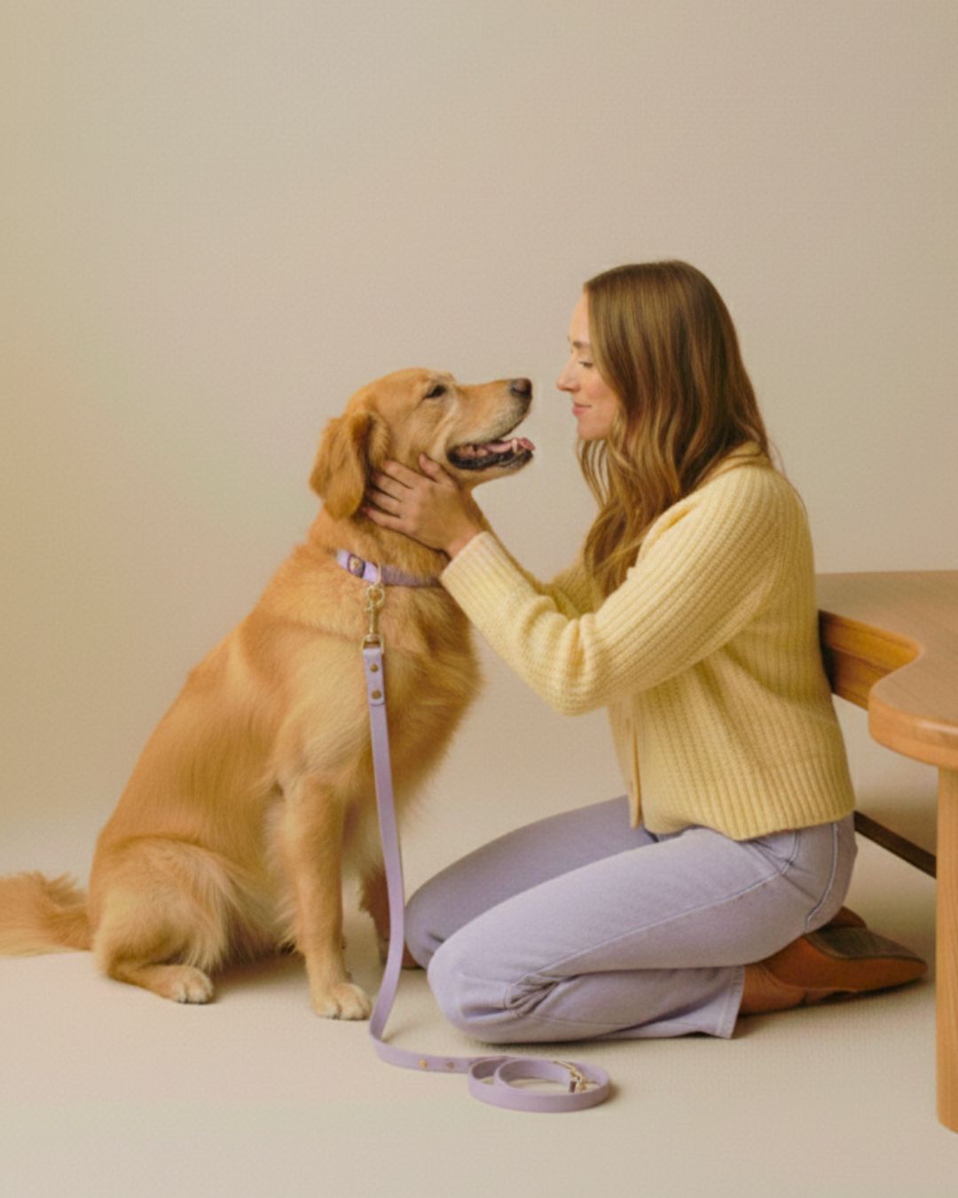Set | Halsband & Leine aus Biothane® 'Lavendel'