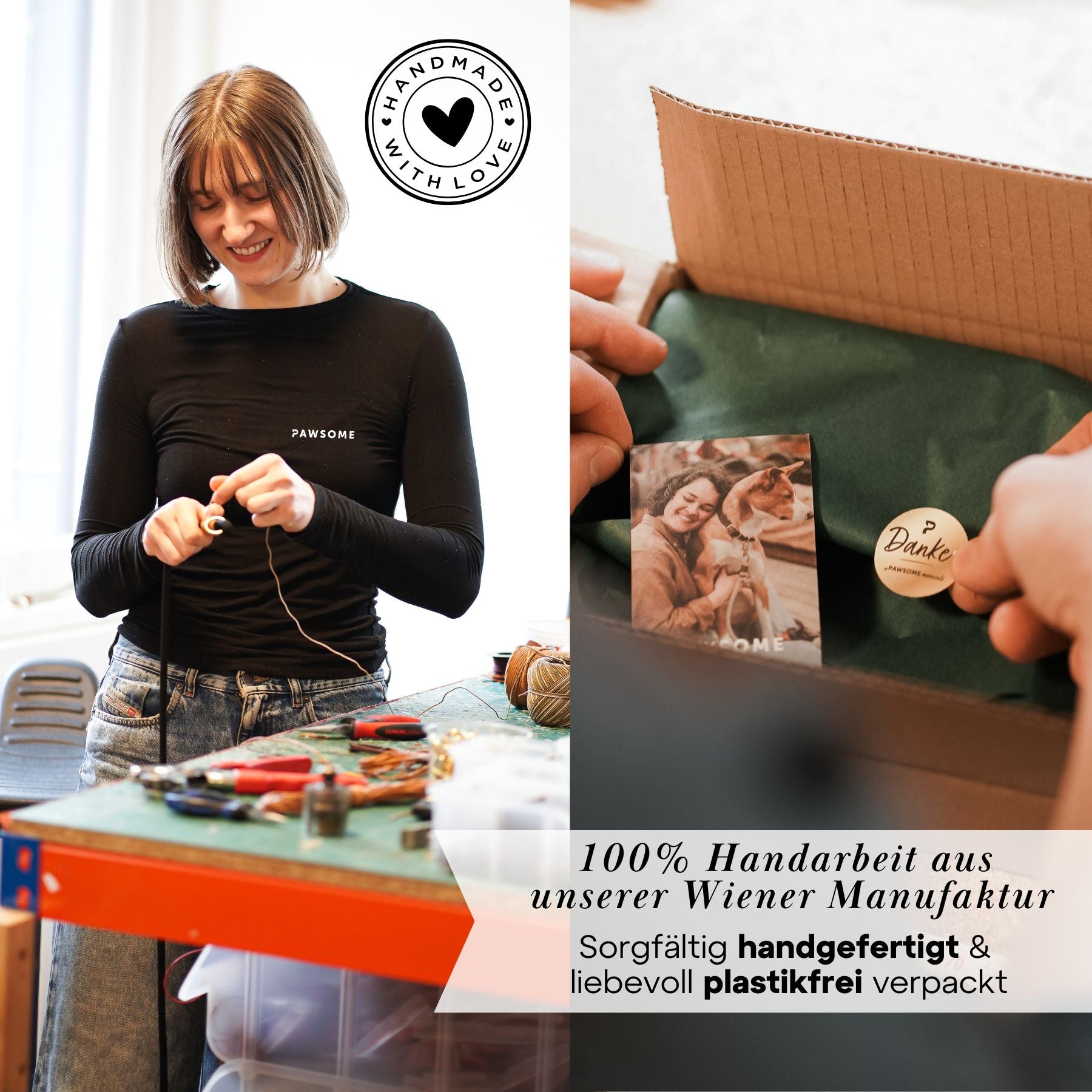 Personalisierbares Lederhalsband mit Name | Cognac