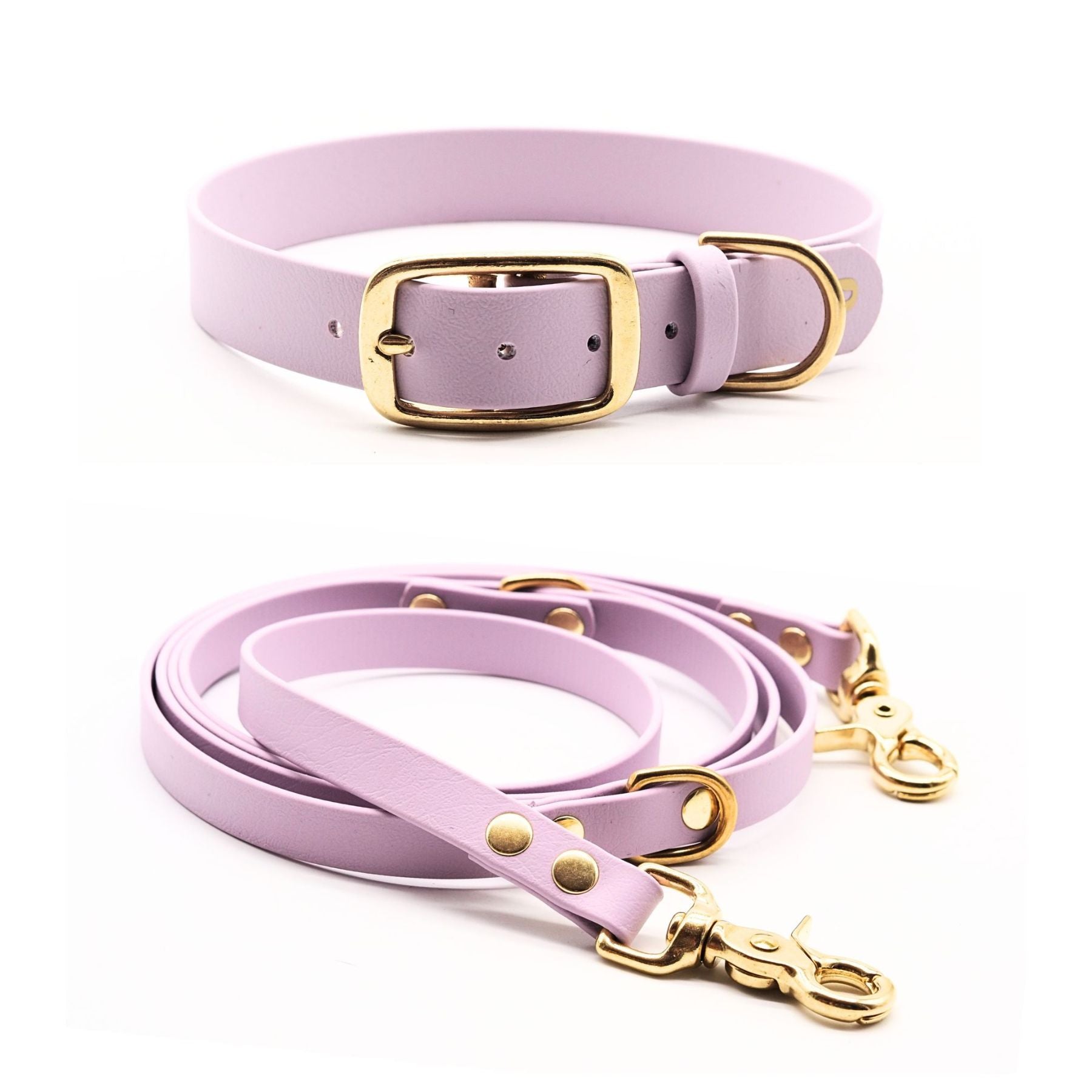 Set | Halsband & Leine aus Biothane® 'Lavendel'