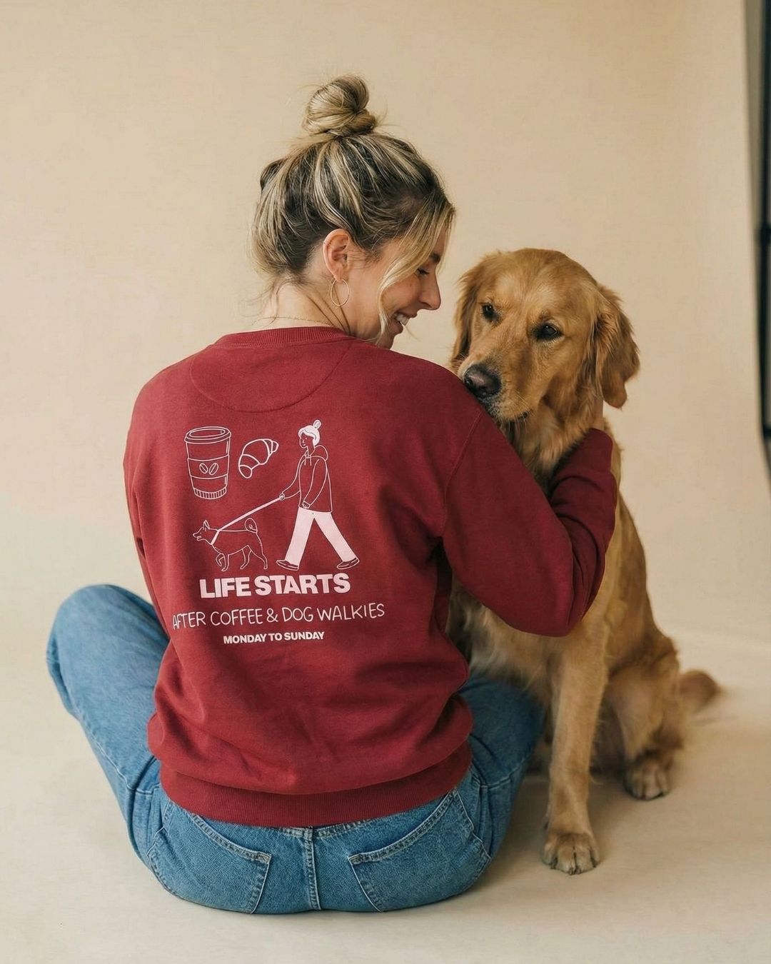 Limited | Organic Sweatshirt 'after coffee & dog walkies'