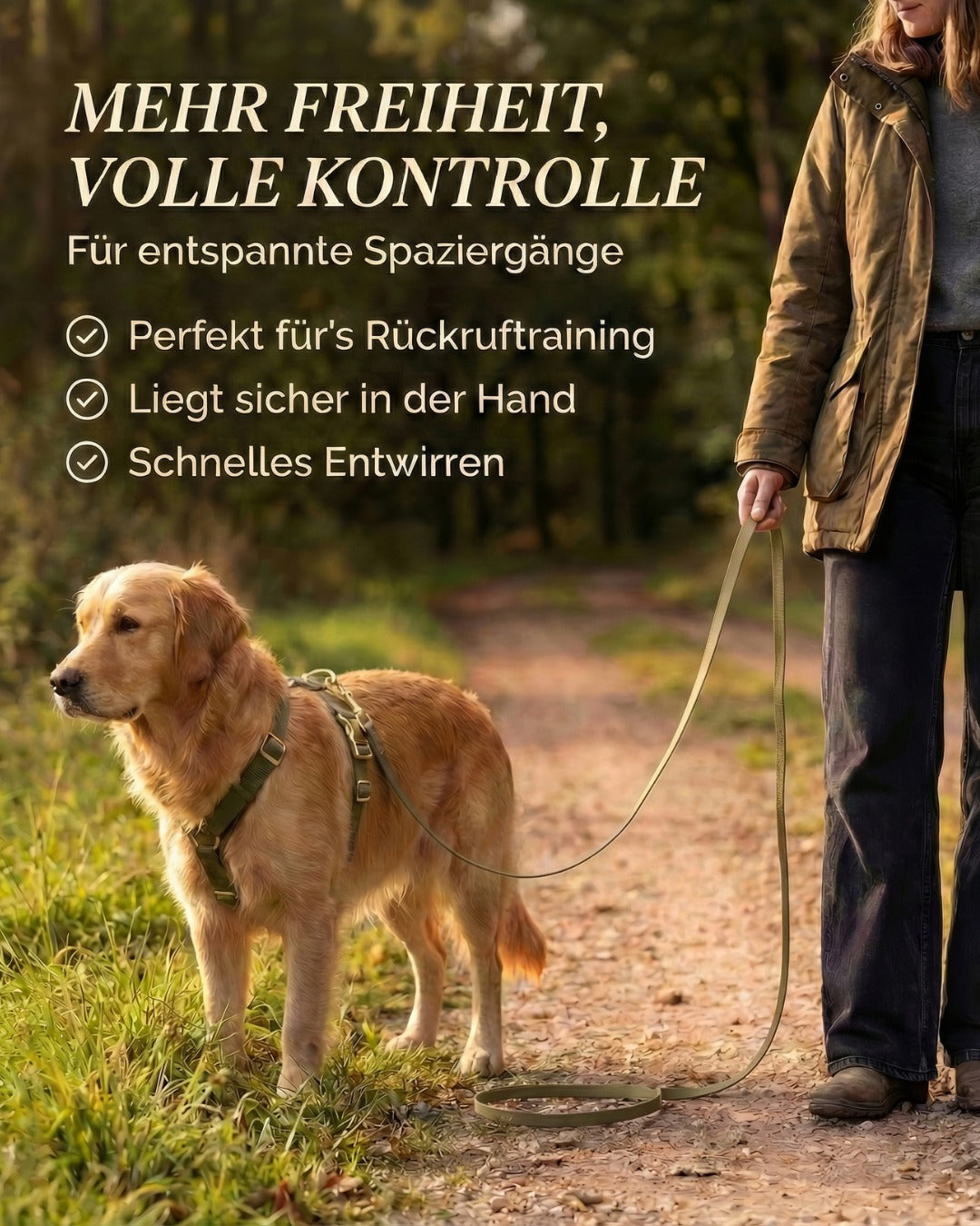 Wasserfeste Schleppleine aus Biothane