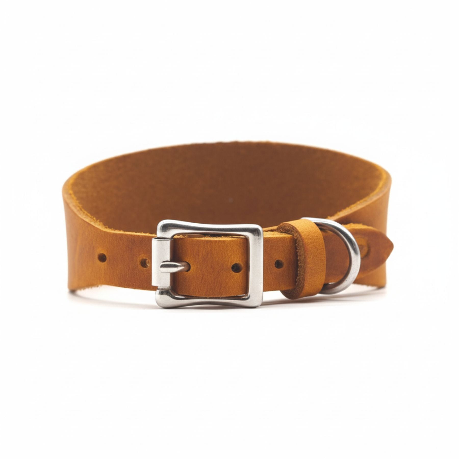 Windhundhalsband aus Fettleder (5 cm breit)