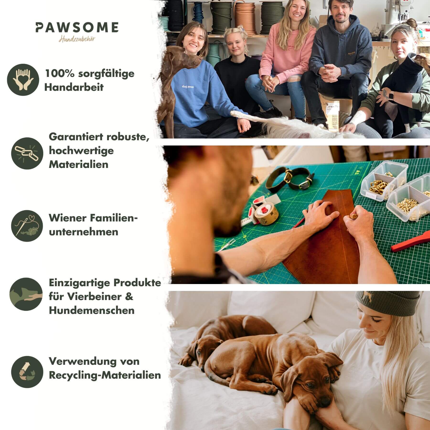 Markenhalsband aus Fettleder