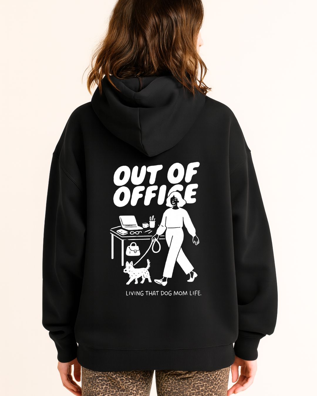 Limited | Organic Hoodie 'out of office' | black