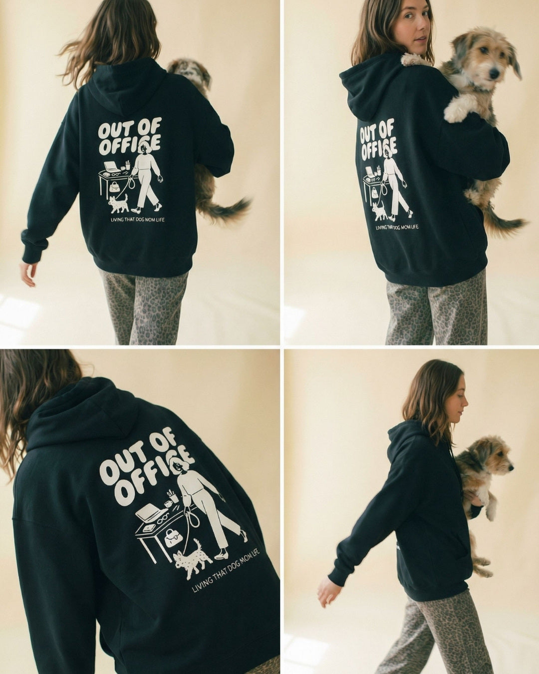Limited | Organic Hoodie 'OUT OF OFFICE' | black