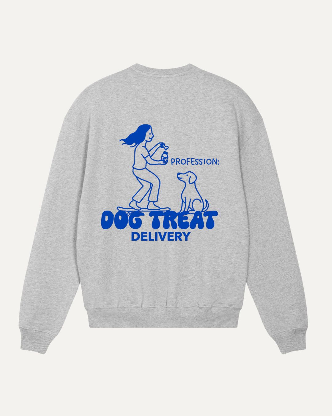 Limited | Organic Sweatshirt 'dog treat delivery'