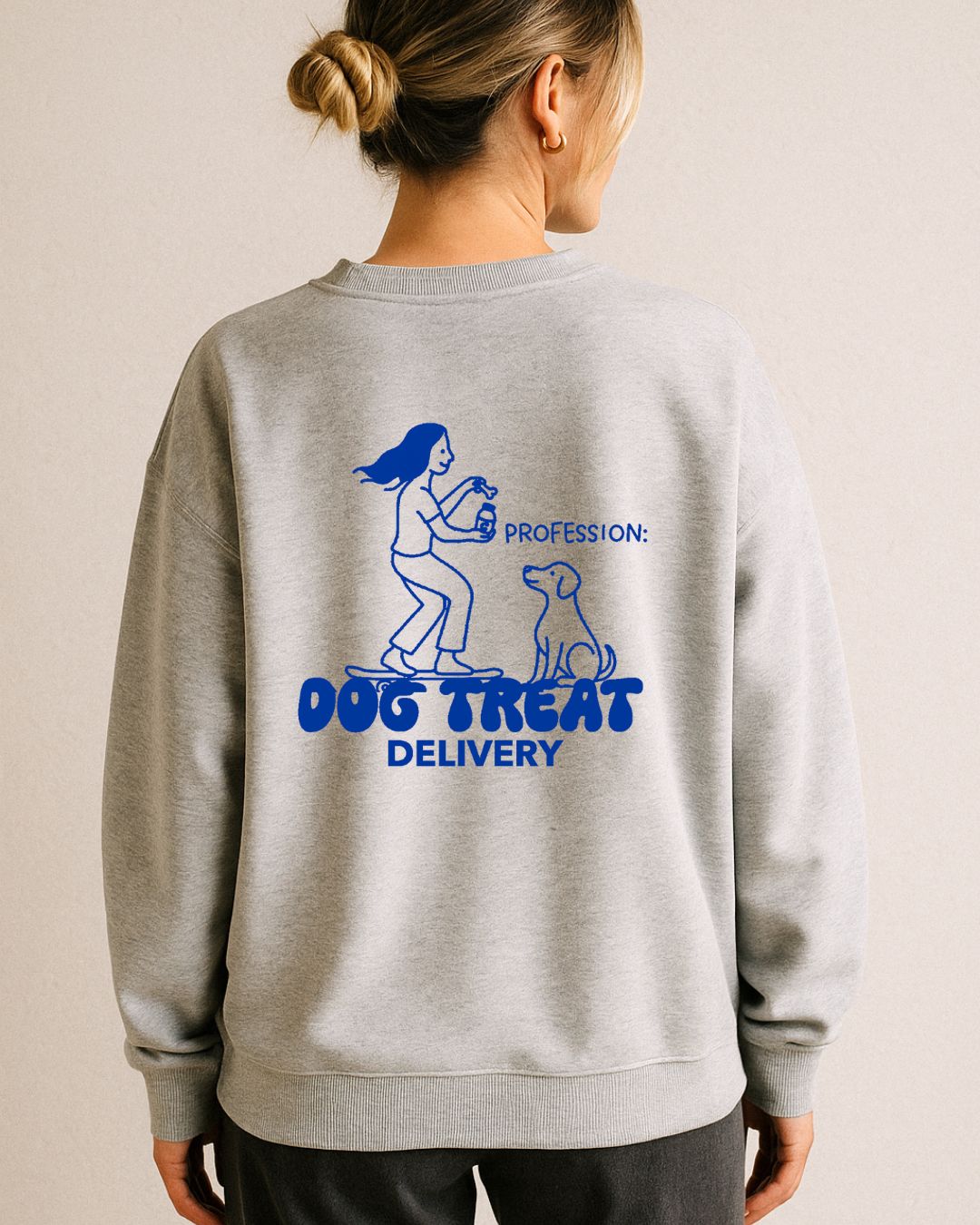 Limited | Organic Sweatshirt 'dog treat delivery'