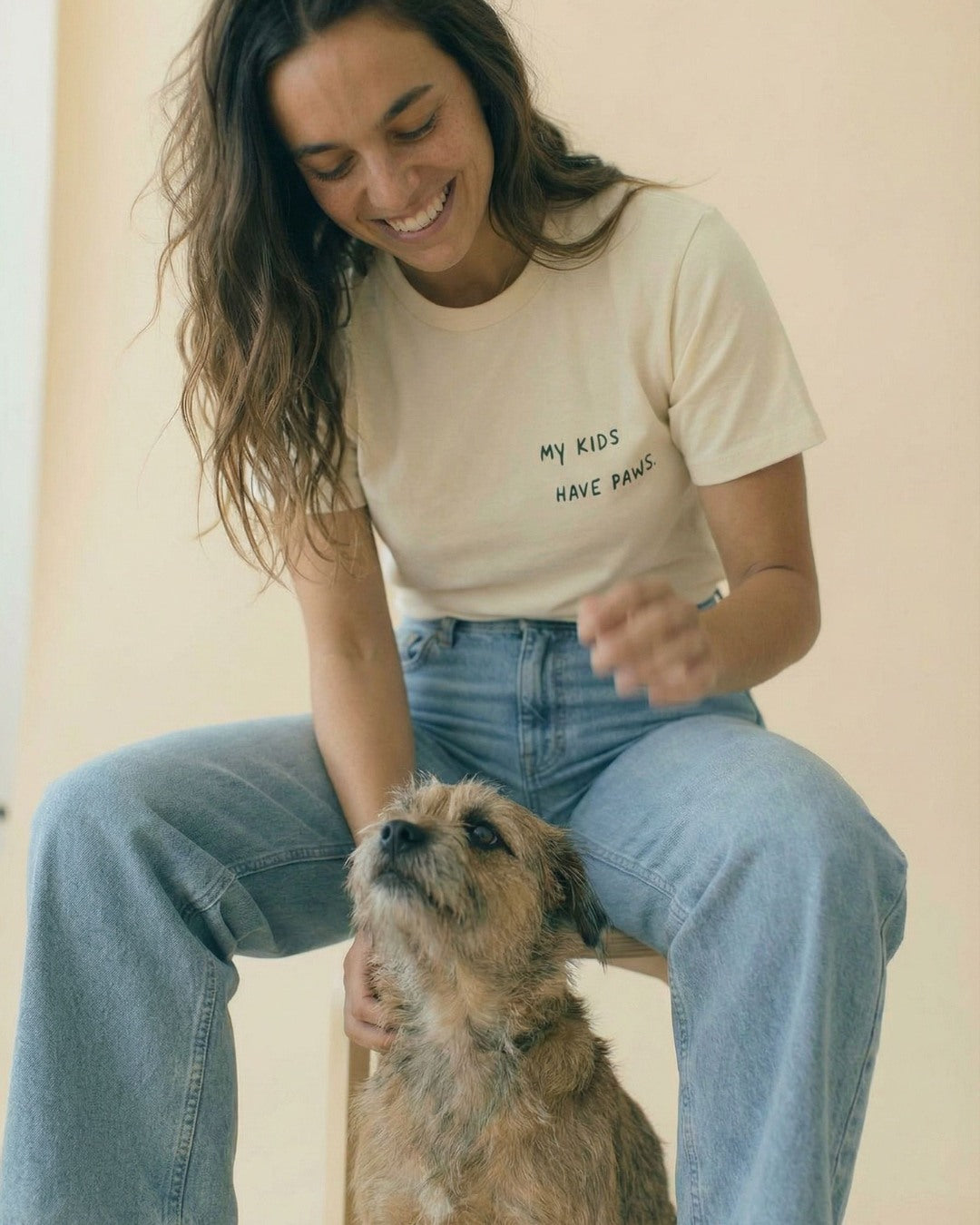 Organic Shirt 'My kids have paws'