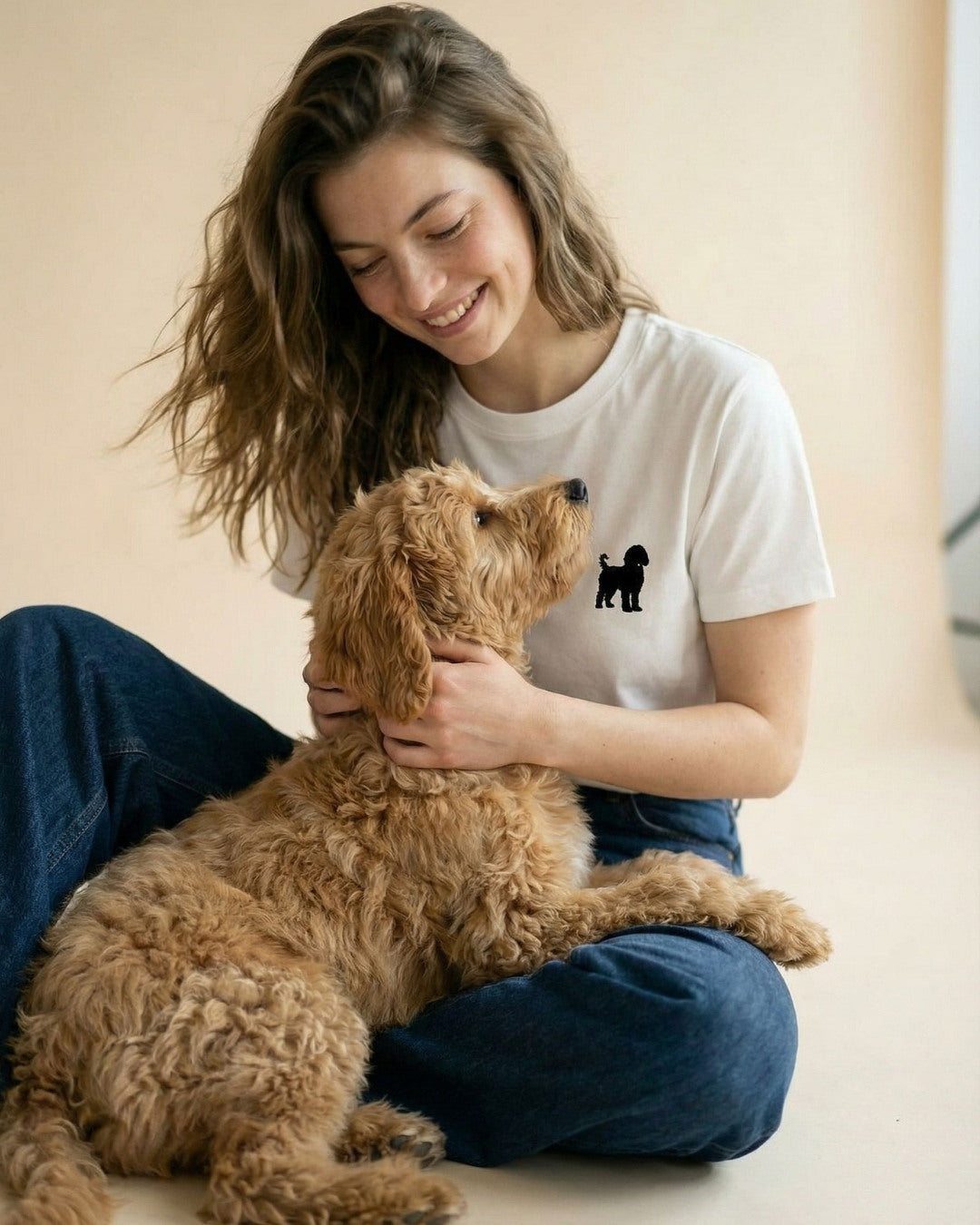 Organic T-Shirt mit deiner Hunderasse | Vintage White