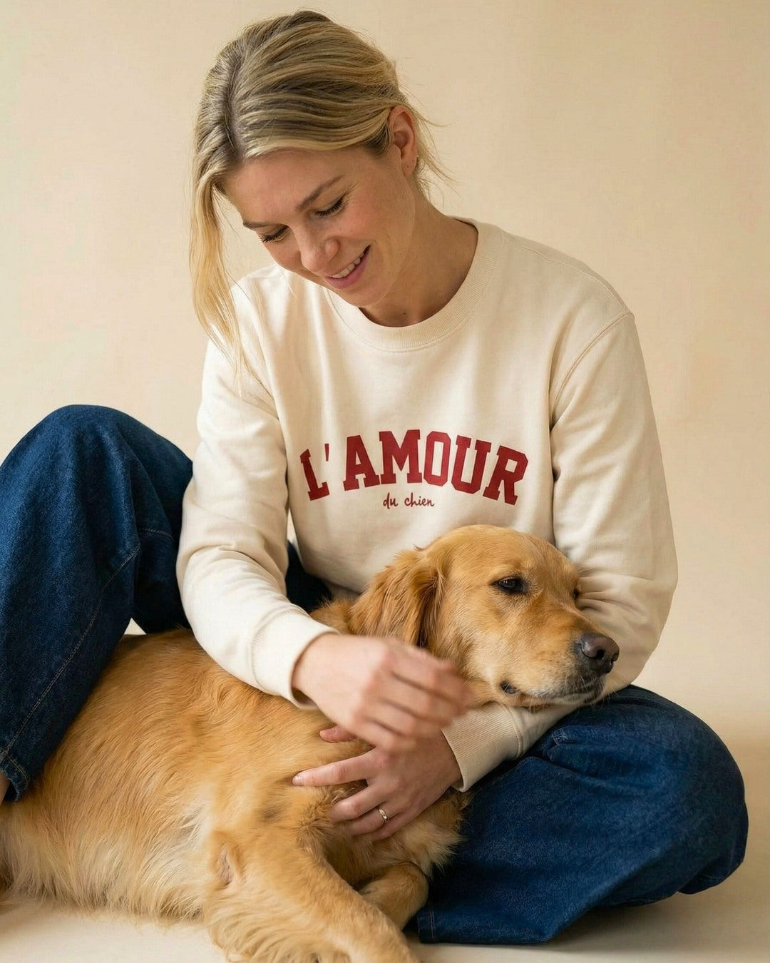 Premium Organic Sweatshirt 'L'AMOUR du chien'
