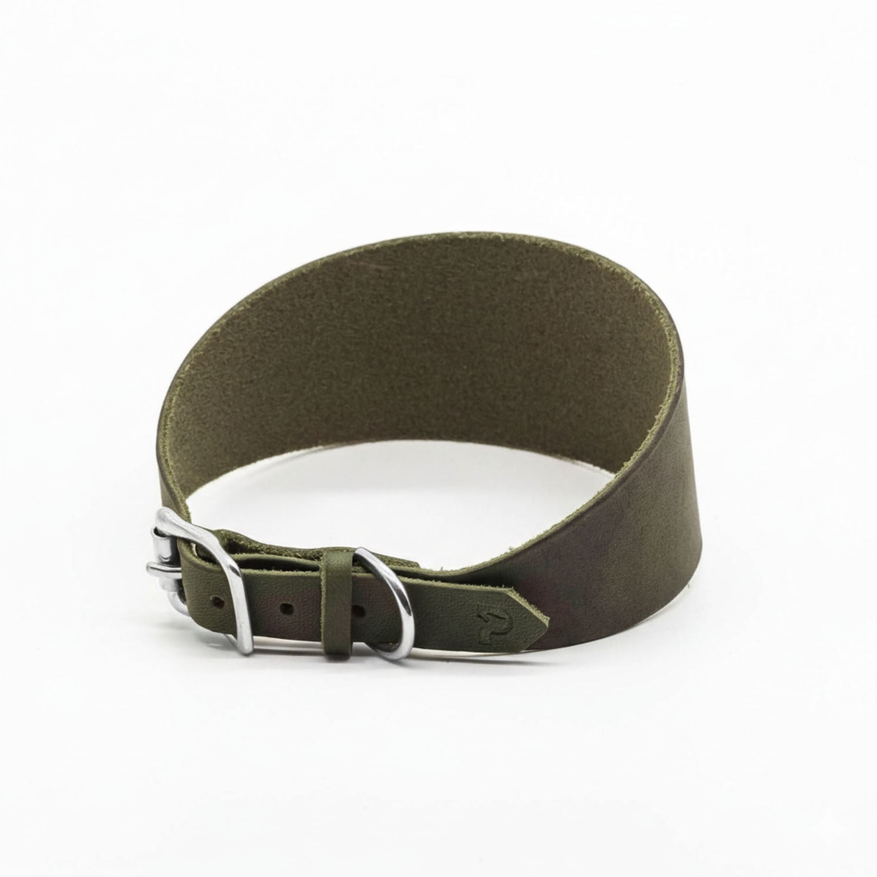 Windhundhalsband aus Fettleder (5 cm breit)